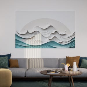 Blizzard Mountain Landscape Wall Art Canvas Print Home Decor ...