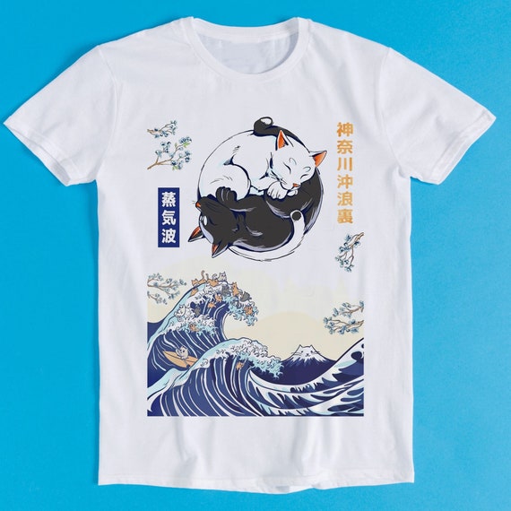 The Great Wave Of Cats Japanese Art T-Shirt The Great Wave Of Cats Japanese Art T-Shirt