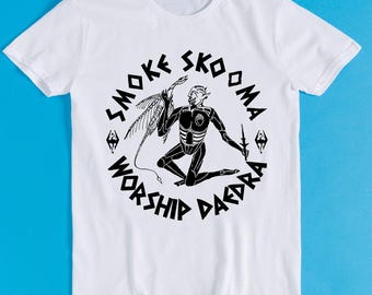 Smoke Skooma Worship Daedra Shirt Gamer Heartbeat Video Games Computer E-Sports Gamer Gaming Cool Gift Tee T Shirt K874