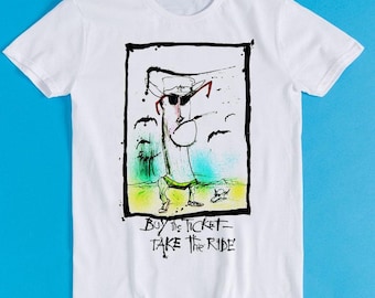 Hunter Thompson Buy The Ticket Take The Ride Movie Film Music Meme Joke Funny Retro Mens Womens Unisex Top Gift Tee T Shirt K1200