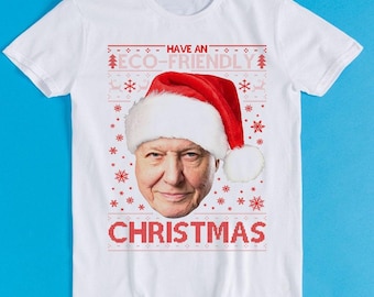 David Attenborough Christmas Funny Gift Cool Gift Tee T Shirt K352