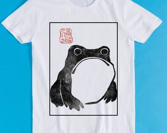 Unimpressed Frog Matsumoto Hoji Meika Gafu Japanese Toad Demons Meme Gift Funny Unisex Gamer Cult Movie Music T Shirt K491
