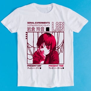Serial Experiments Lain Japanese Funny Parody Art Drawing Gamer Cult Meme Movie Music Cool Gift Tee T Shirt K1090