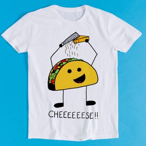 Taco Cheese Grater T Shirt Funny Graphic Design Cool Gift Tee K248