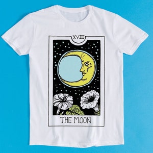 The Moon Lovers Tarot Card Flowers Funny Art Drawing Gamer Anime Cult Meme Movie Music Gift Tee T Shirt K1100