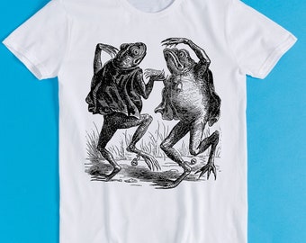 Toad Demons Dancing Frog Retro Funny Art Drawing Gamer Anime Cult Meme Music Movie Gift Tee T Shirt K1140