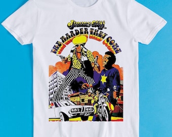 The Harder They Come Poster 70s Jimmy Cliff Film Reggae Music Retro Funny Art Drawing Gamer Anime Cult Meme Movie Gift Tee T Shirt K1613