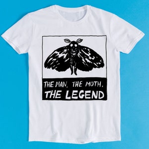 Mothman The Man The Moth The Legend Retro Funny Art Drawing Gamer Anime Cult Meme Movie Music Gift Tee T Shirt K1130