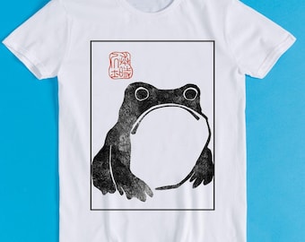 Unimpressed Frog Matsumoto Hoji Meika Gafu Japanese Toad Demons Meme Gift Funny Unisex Gamer Cult Movie Music T Shirt K491
