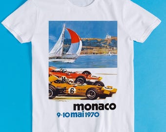 Monaco 1970 Grand Prix Racing Top Funny Gift Tee T Shirt K2828
