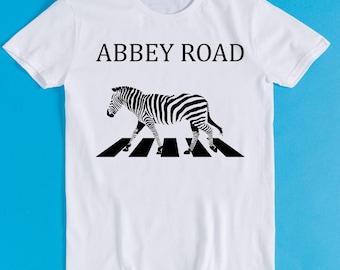 Zebra Crossing Abbey Road Retro Funny Art Drawing Gamer Anime Cult Meme Movie Music Gift Tee T Shirt K1123