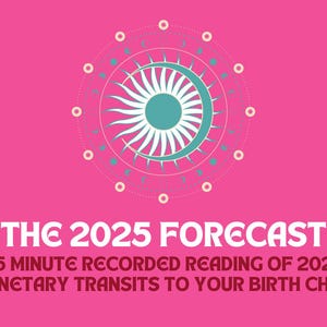 2025年の予測 - パーソナライズされた惑星通過の読み取り、1年間の予測、出生図の読み取り