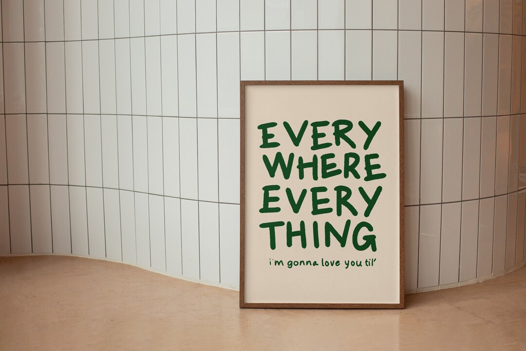 Noah Kahan Gracie Abrams Lyrics Print Everywhere, Everything in a ...