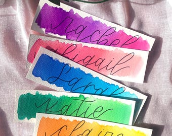 Marcapáginas de acuarela personalizado / Accesorios de libros personalizados / Regalo ideal para lectores