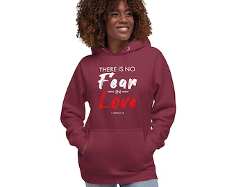 1 John 4:18 Männer und Frauen Hoodie