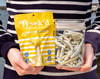 Totally Hook'd Minnow Pet Treats 1-ingredient 100% Natural Freeze-dried 