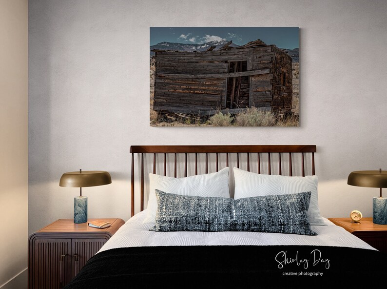 Abandoned Cabin Photo, Historical House Wall Decor, Old Pioneer Home