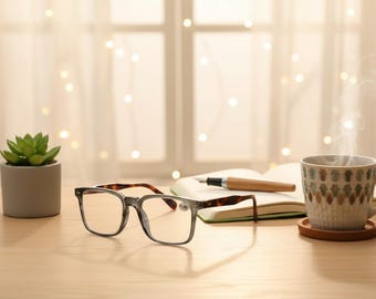 Grey Slimline Round Reading Glasses, Unisex Classic Eco‑Friendly Reader, Lightweight Readers, Gift For Reader, Eye Strain Relief,Reader Gift