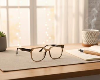 Oversized Smoke Green Reading Glasses Unisex Eco‑Friendly Readers, Lightweight Readers, Gift For Reader, reading accessories, screen readers