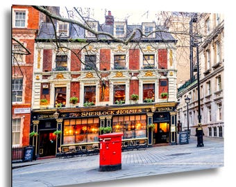 Sherlock Holmes Pub Wandkunst - Vintage London Baker Street