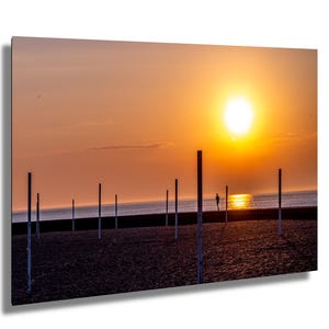 Alba/tramonto, North Avenue Beach di Chicago, foto artistica sul lungomare del lago Michigan su tela, carta, acrilico, metallo, regalo per un abitante di Chicago