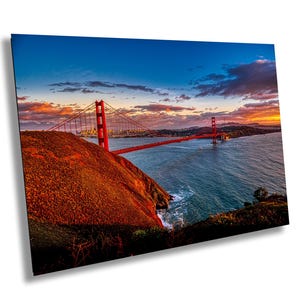 San Francisco&#39;s Transamerica Pyramid at sunrise from Pier 7 fine art photograph on paper canvas acrylic and metal