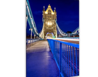 Tower Bridge London Wall Art - Night Scene, Travel Decor - Fine Art Print