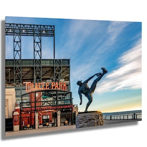 Oracle Park San Francisco Giants Home Ballpark Art Print | Baseball Stadium Sunset Wall Decor | SF Giants Canvas, Paper, Metal, Acrylic Gift