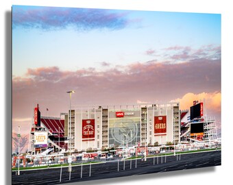 Levi's Stadium Väggkonst: San Francisco 49ers Fotboll - Minimalistiskt Tryck