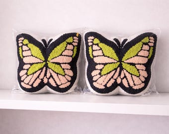 Set of 2 Monarch Butterfly Accent Pillows | 18x17 | New with Tags | Colorful Home Decor