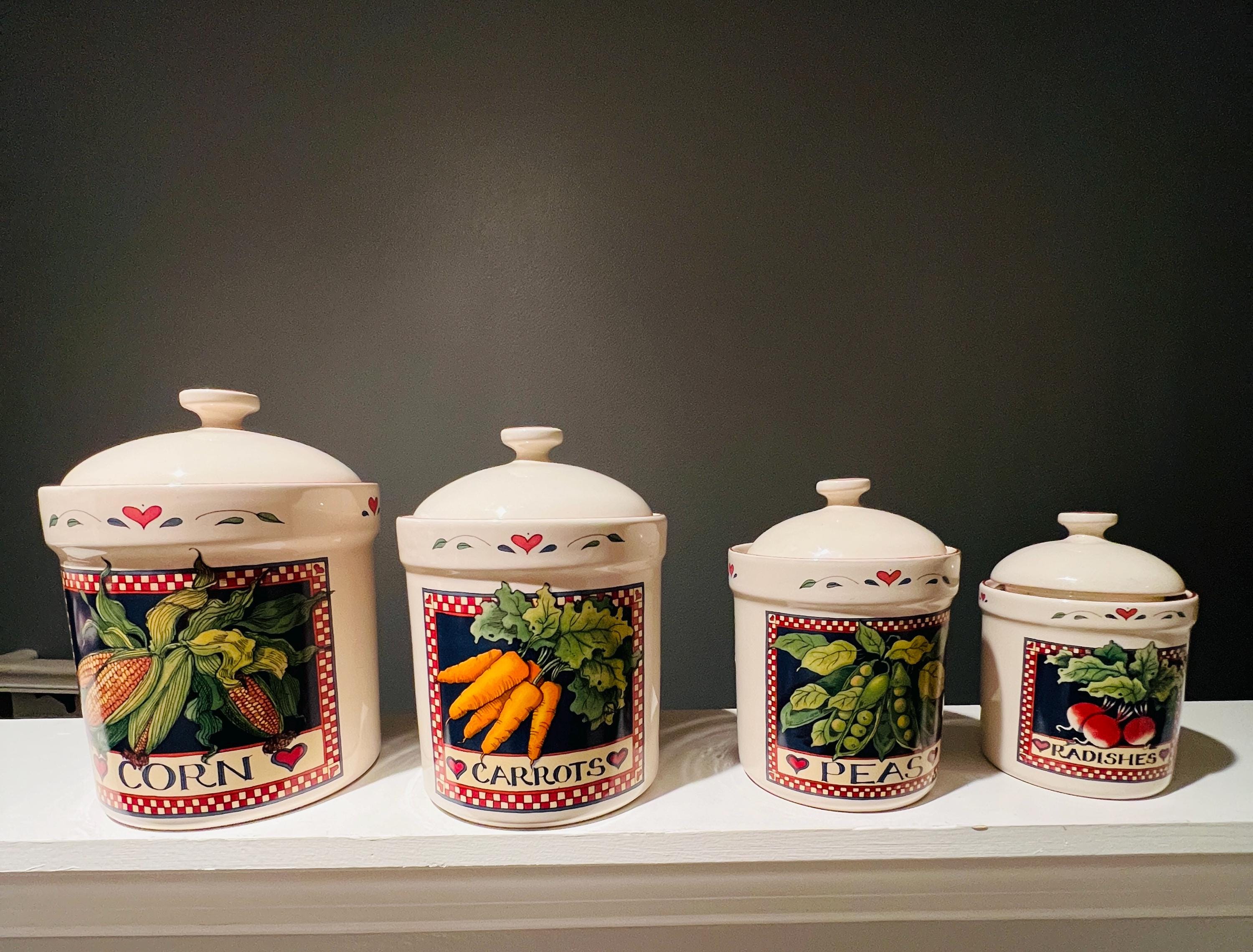 Susan Winget Canister Set: Vintage Farmhouse Kitchen Storage