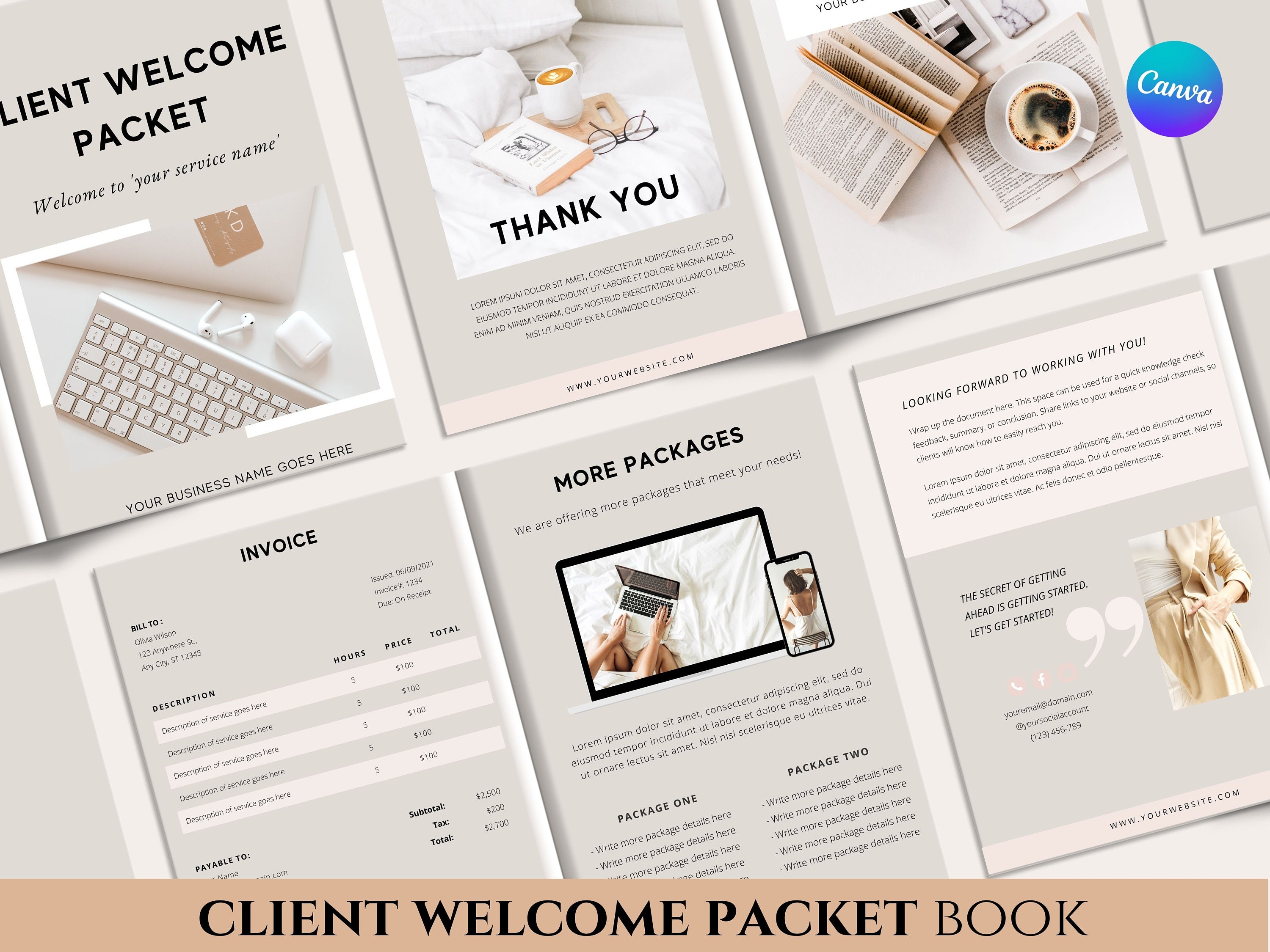 Client Welcome Packet Template |new Client Service Guide | Virtual ...