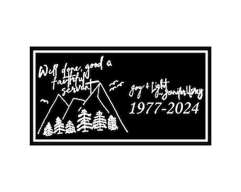 Custom Handwriting & Drawing Plaque, Personalized Metal Plaque, Memorial, Sign, or Wall Hanging in Multiple Sizes, Bench Plaque