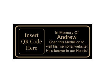 QR Code Memorial Plaque, QR Code Cmemtery Information Sign, QR Plaque In Multiple Sizes and Colors