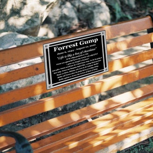 Bench Plate, Memorial Plaque in Multiple Sizes, Bench Plate, Urn Plaque, Tree Plaque, commemorative marker- Multiple Sizes