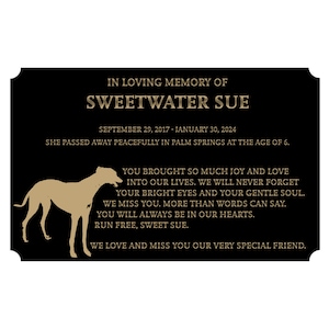 Photo Memorial Plate For Pets in Multiple Sizes, Bench Plate, Urn Plaque, Tree Plaque,  Personalized commemorative marker