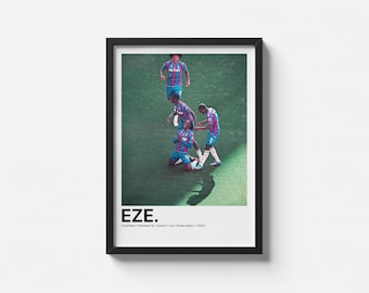 Eberechi Eze FA Cup Poster, Crystal Palace Poster, Eze Fan Gift, Digital Download, Soccer Poster, Football Print, Room Decor