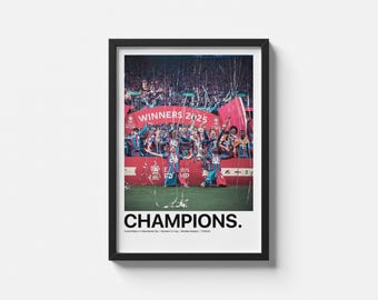 Crystal Palace FA Cup 2025 Champions Poster: (Digital Download A3/A4/A5 JPEG Files)