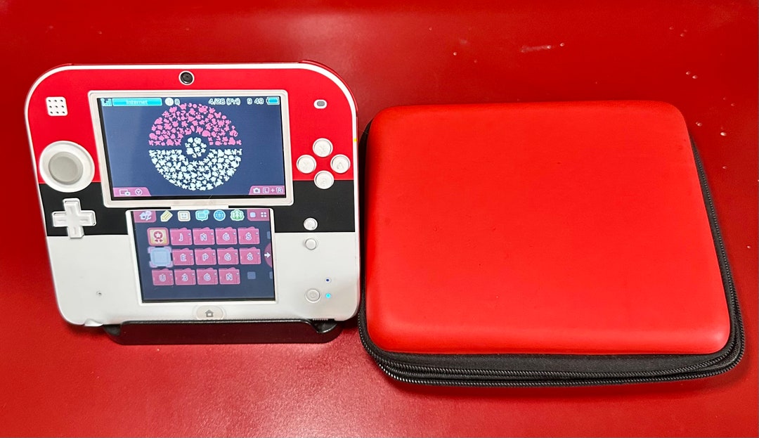 Nintendo 2DS Pokeball Skin Edition 256GB Fully Modded With Etsy