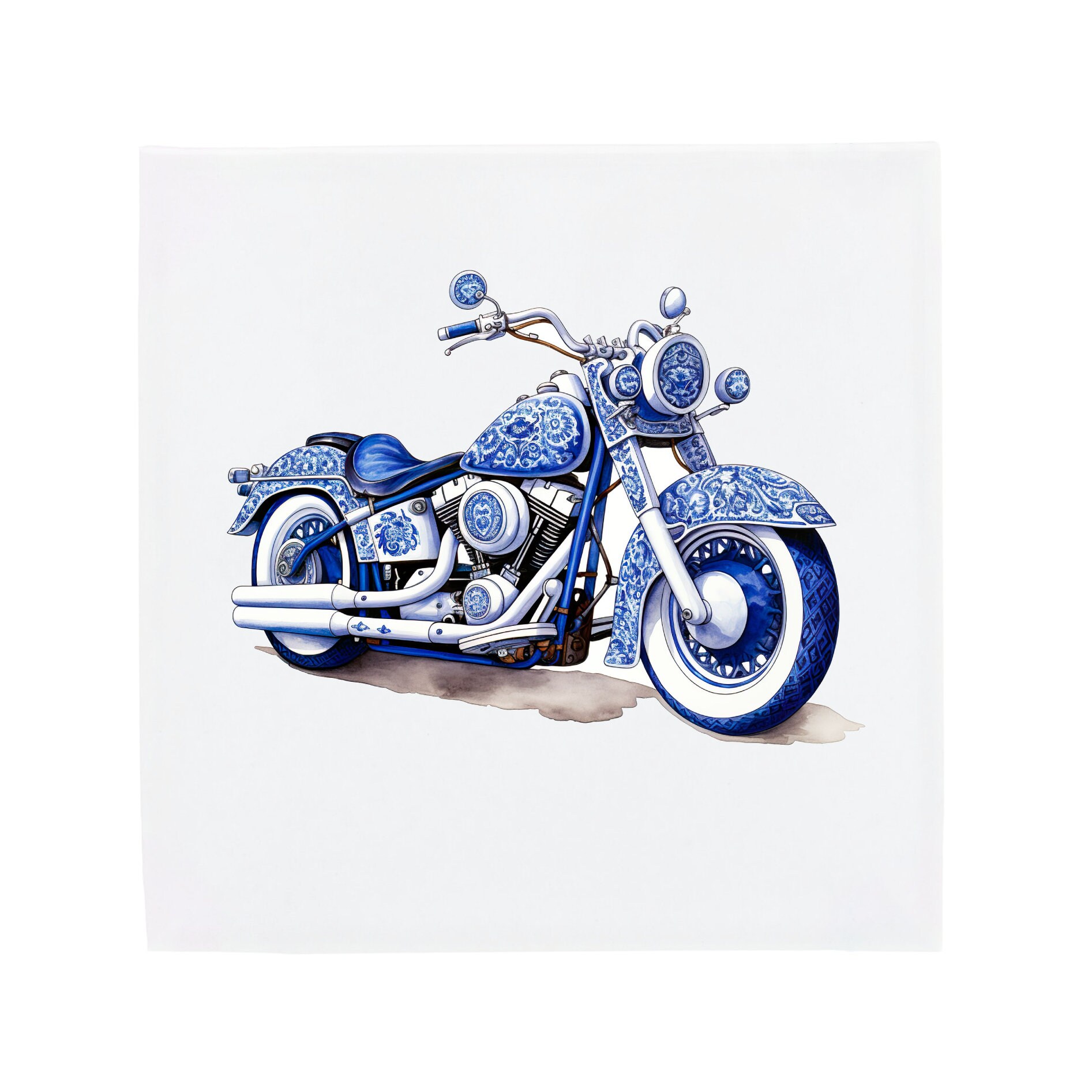 デルフトタイル Antique Delft Tile in Blue and White Design, 13x13cm - Etsy