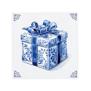 Delft Blue Ceramic Tile: Birthday Present | Modern Dutch Design, Handcrafted Ceramic Art, Unique Home Decor & Gift, Traditional Charm