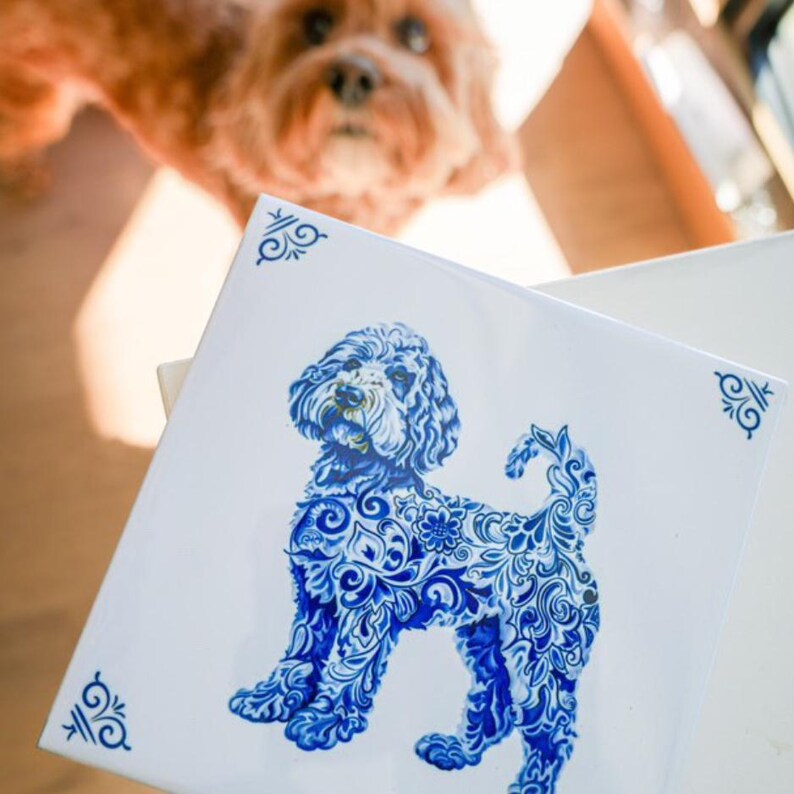 a picture of a dog on a piece of paper