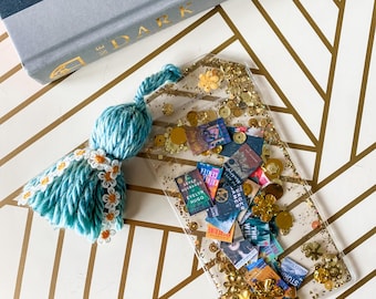 Custom BooksMark – Shaker Confetti Bookmark, Personalized