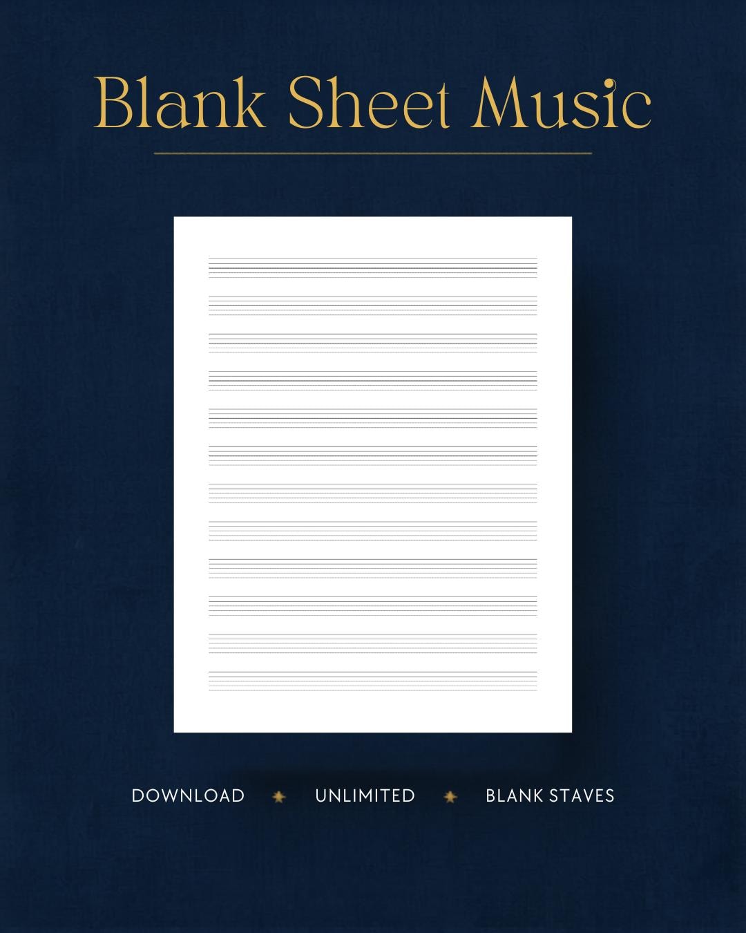 Stave Sheet.pdf Blank Sheet Music Paper, 12 Stave Manuscript Paper, Printable PDF ...