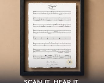 2nd Anniversary Gift, First Dance Song, Wedding Song Print, Anniversary Sheet Music, Wedding Song Gift, Cotton Anniversary