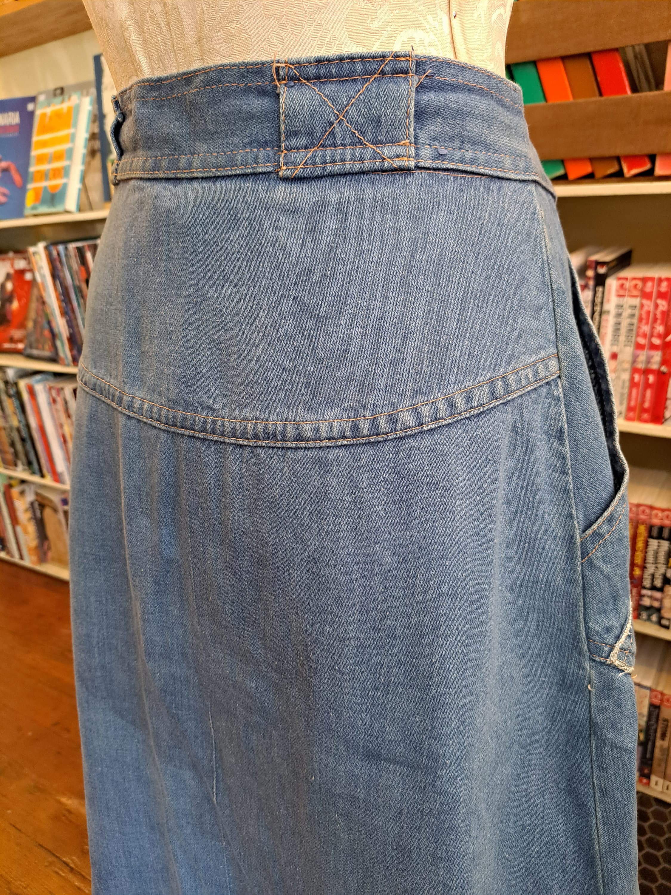 Vintage Funky San Francisco Skirt Works Denim Maxi Skirt Vintage Funky San Francisco Skirt Works Denim Maxi Skirt