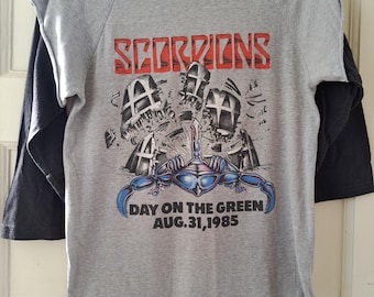 Vtg 1985 Scorpions World Wide Live Concert T-shirt Black M/L 80s