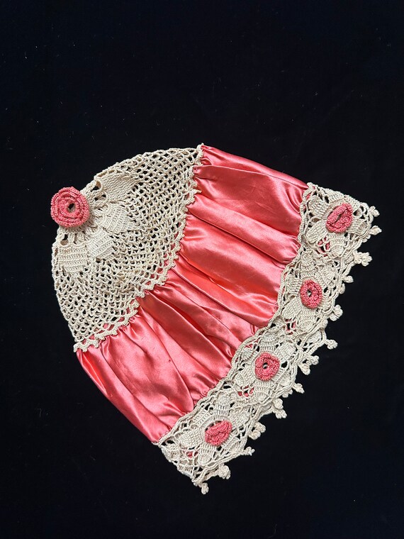 Vintage late 1800s Victorian Night Sleep Cap in Water… Gem