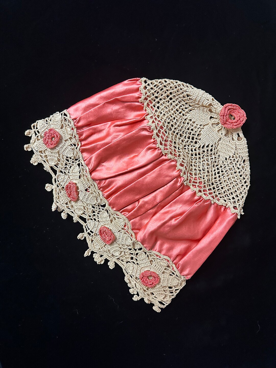 Vintage Late 1800s Victorian Night Sleep Cap in Watermelon Etsy