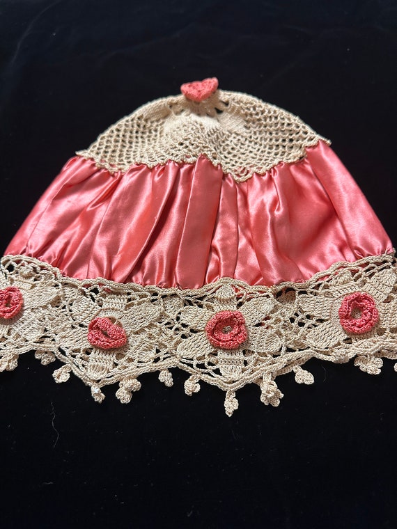 Vintage late 1800s Victorian Night Sleep Cap in Water… Gem